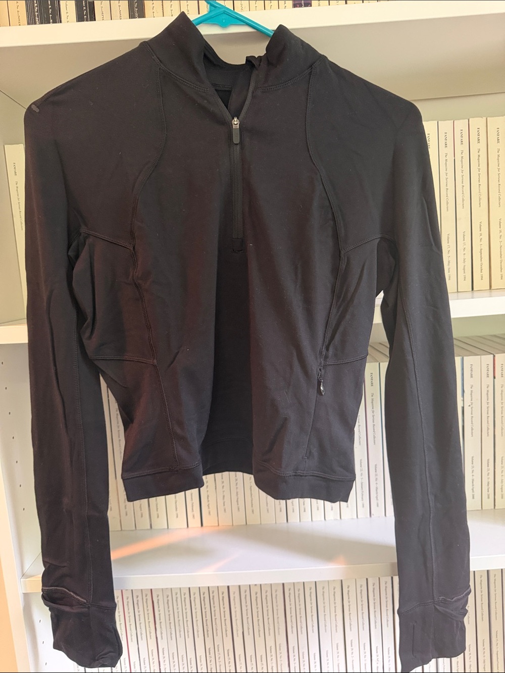 lululemon athletica Black Performance Half-Zip Top